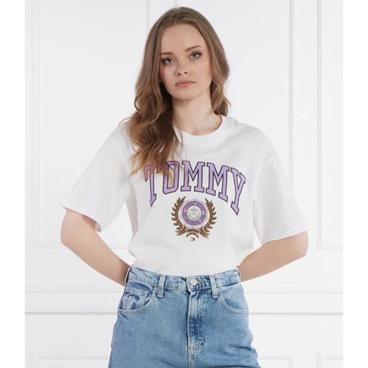 Tommy Jeans T-shirt VARSITY SPORT 3 | Relaxed fit ze sklepu Gomez Fashion Store w kategorii Bluzki damskie - zdjęcie 171954969