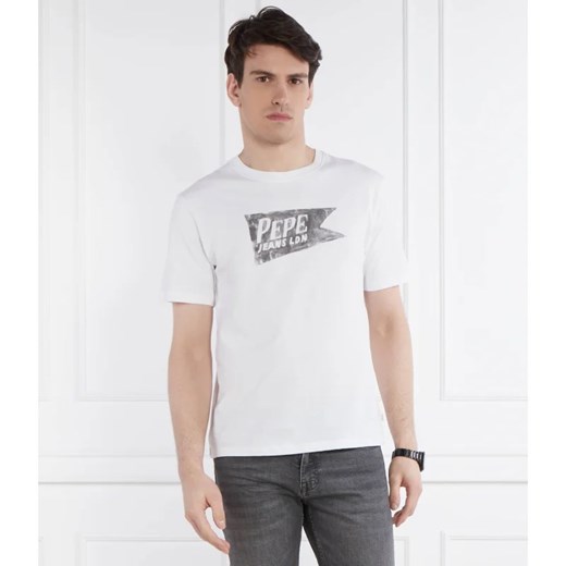 Pepe Jeans London T-shirt SINGLE CARDIFF | Regular Fit ze sklepu Gomez Fashion Store w kategorii T-shirty męskie - zdjęcie 171954977
