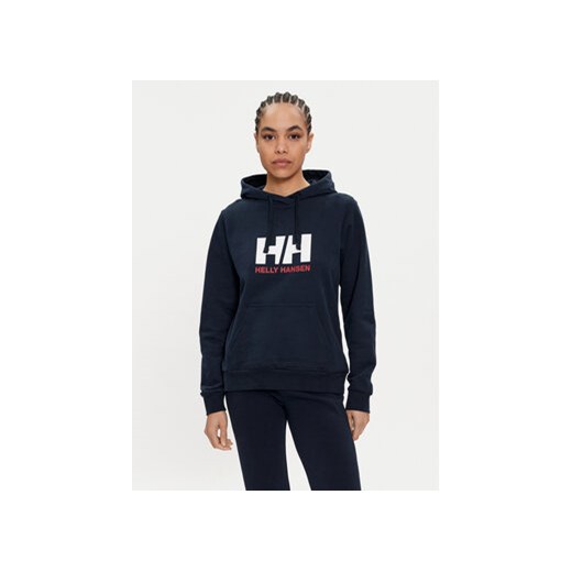 Helly Hansen Bluza W Hh Logo Hoodie 2.0 34460 Granatowy Regular Fit ze sklepu MODIVO w kategorii Bluzy damskie - zdjęcie 171956195