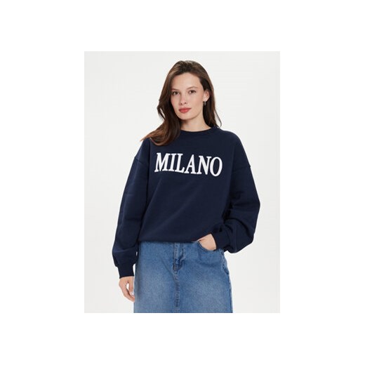 Gina Tricot Bluza 21530 Granatowy Oversize ze sklepu MODIVO w kategorii Bluzy damskie - zdjęcie 171956239