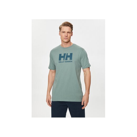 Helly Hansen T-Shirt Hh Logo T-Shirt 33979 Zielony Regular Fit ze sklepu MODIVO w kategorii T-shirty męskie - zdjęcie 171956249