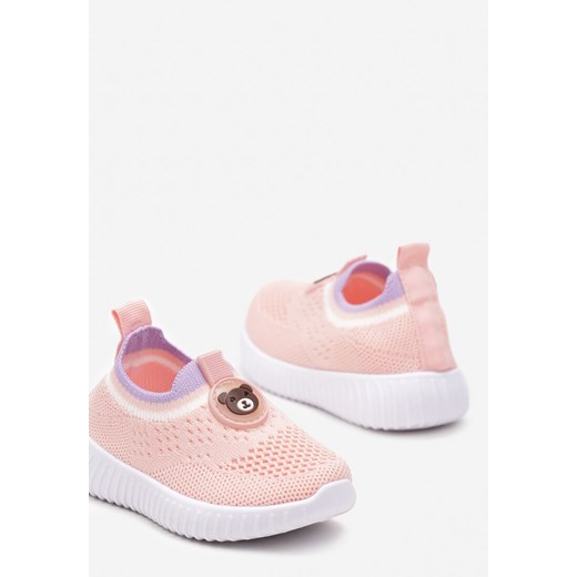 Buty sportowe dziecięce Born2be różowe bez zapięcia 