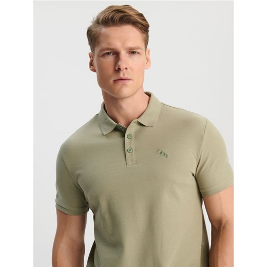 Sinsay - Koszulka polo - zielony ze sklepu Sinsay w kategorii T-shirty męskie - zdjęcie 171958049