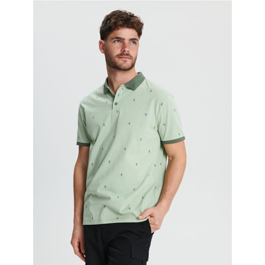 Sinsay - Koszulka polo - zielony ze sklepu Sinsay w kategorii T-shirty męskie - zdjęcie 171958055