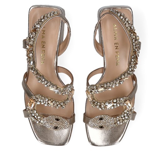 Sandały damskie srebrne na lato 