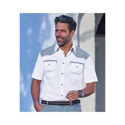 Biała koszula w stylu country ze sklepu Atlas For Men w kategorii Koszule męskie - zdjęcie 171958825
