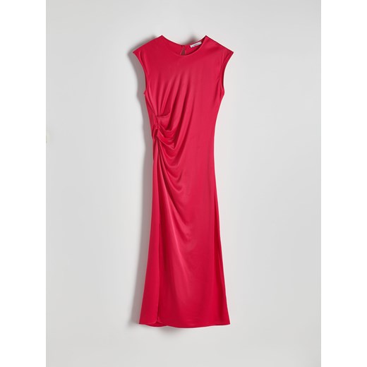 Reserved - Sukienka z wiskozy - fuksja ze sklepu Reserved w kategorii Sukienki - zdjęcie 171959047