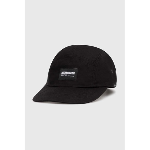 NEIGHBORHOOD czapka z daszkiem bawełniana Mil Jet Cap kolor czarny z aplikacją 241YGNH.HT08 ze sklepu PRM w kategorii Czapki z daszkiem męskie - zdjęcie 171962297