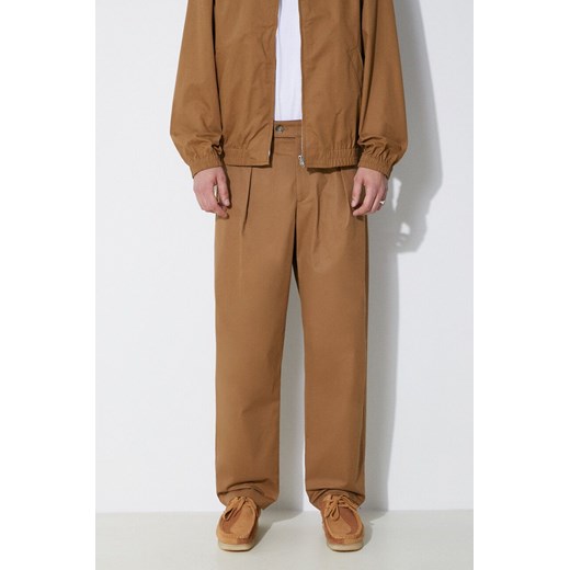 A.P.C. spodnie bawełniane kolor brązowy proste COGXS-H08428 ze sklepu PRM w kategorii Spodnie męskie - zdjęcie 171962678