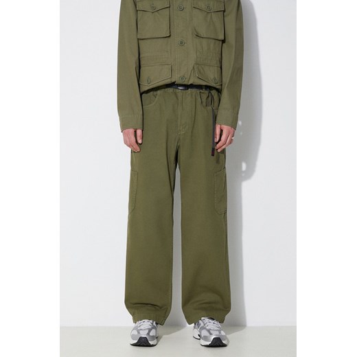 Gramicci spodnie bawełniane Rock Slide Pant kolor zielony proste G4SM.P087 ze sklepu PRM w kategorii Spodnie męskie - zdjęcie 171962688