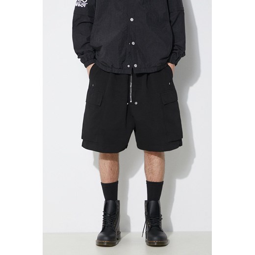 Rick Owens szorty bawełniane Woven Shorts Cargobela Shorts kolor czarny DU01D1369.CB.09 ze sklepu PRM w kategorii Spodenki męskie - zdjęcie 171962776