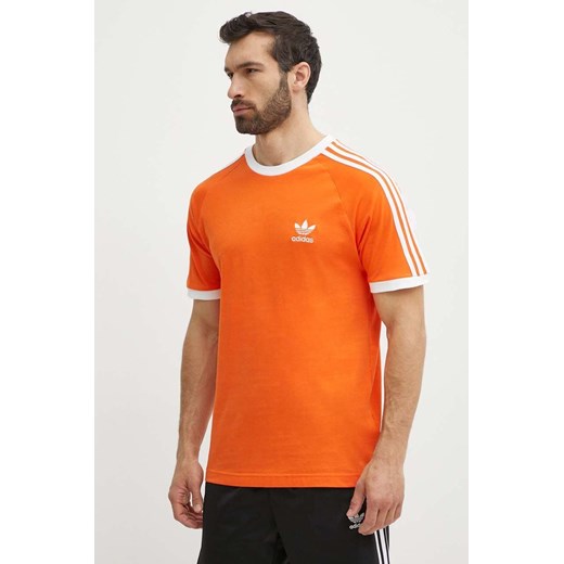 adidas Originals t-shirt bawełniany męski kolor pomarańczowy z aplikacją IM9382 ze sklepu PRM w kategorii T-shirty męskie - zdjęcie 171962808