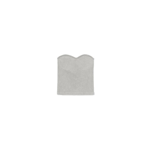 Cropp - Szary top z dekoltem-serce - szary ze sklepu Cropp w kategorii Bluzki damskie - zdjęcie 171963746