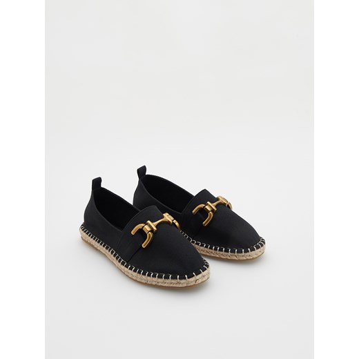 Reserved - Espadryle z ozdobnym elementem - czarny Reserved 38 Reserved