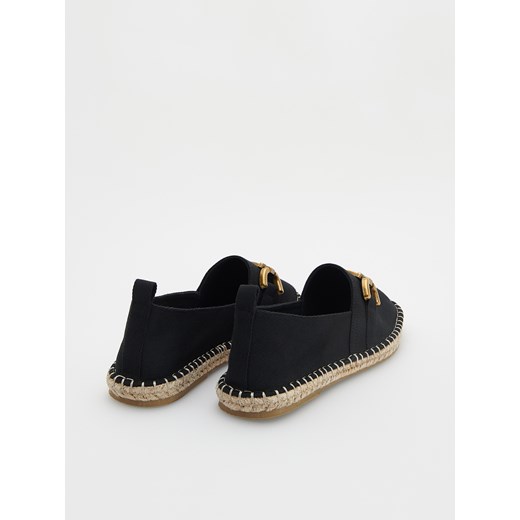 Reserved - Espadryle z ozdobnym elementem - czarny Reserved 37 Reserved