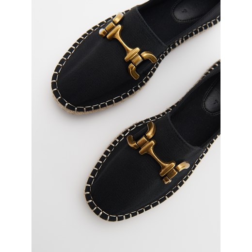 Reserved - Espadryle z ozdobnym elementem - czarny Reserved 41 Reserved