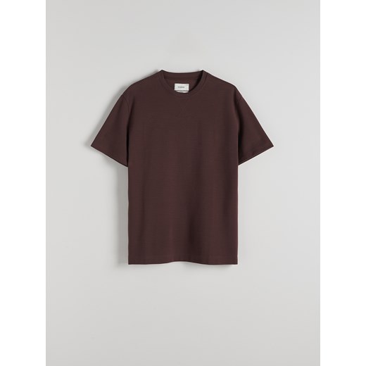Reserved - Strukturalny t-shirt oversize - mahoniowy ze sklepu Reserved w kategorii T-shirty męskie - zdjęcie 171964118