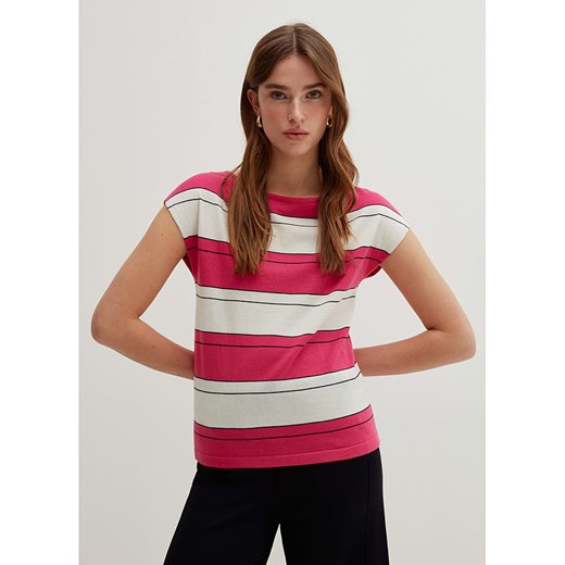 STEFANEL Koszulka w kolorze różowo-kremowym ze sklepu Limango Polska w kategorii Bluzki damskie - zdjęcie 171978855