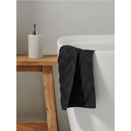 Sinsay - Ręcznik bawełniany - czarny ze sklepu Sinsay w kategorii Ręczniki - zdjęcie 171979955