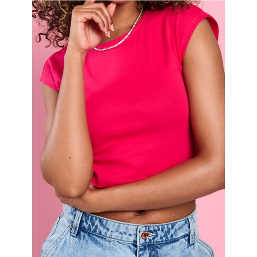 Sinsay - Koszulka crop top - różowy ze sklepu Sinsay w kategorii Bluzki damskie - zdjęcie 171979986