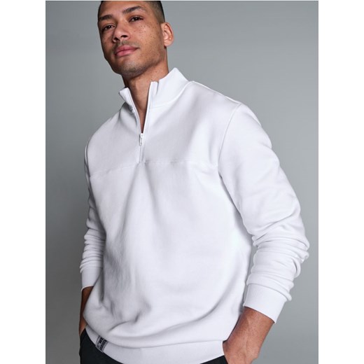 Sinsay - Bluza ze stójką - biały ze sklepu Sinsay w kategorii Bluzy męskie - zdjęcie 171980017
