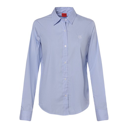 HUGO Bluzka damska - The Essential Shirt Kobiety jasnoniebieski w paski ze sklepu vangraaf w kategorii Koszule damskie - zdjęcie 171980256