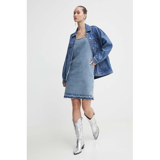 Abercrombie & Fitch kurtka jeansowa damska kolor niebieski przejściowa Abercrombie & Fitch M ANSWEAR.com