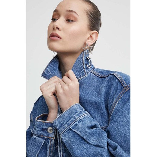 Abercrombie & Fitch kurtka jeansowa damska kolor niebieski przejściowa Abercrombie & Fitch XS ANSWEAR.com