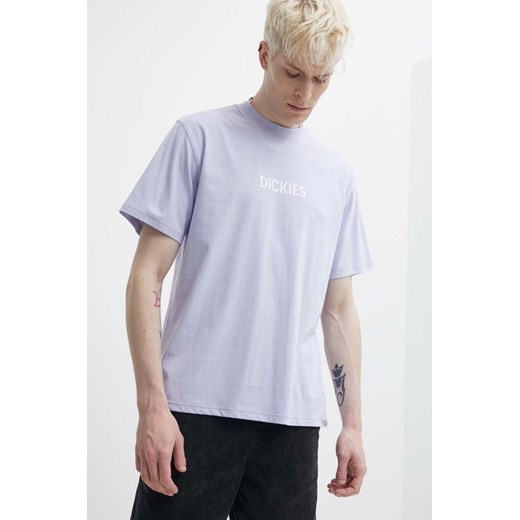 Dickies t-shirt bawełniany PATRICK SPRINGS TEE SS męski kolor fioletowy z nadrukiem DK0A4YR7 ze sklepu ANSWEAR.com w kategorii T-shirty męskie - zdjęcie 171981836