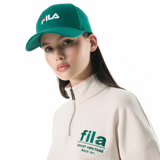 Damska bluza dresowa nierozpinana Fila Lima graphic half-zip sweater - beżowa Fila L Sportstylestory.com