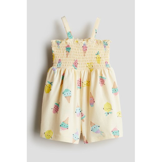 H & M - Kombinezon z bawełnianego dżerseju - Żółty ze sklepu H&M w kategorii Odzież dla niemowląt - zdjęcie 171983299