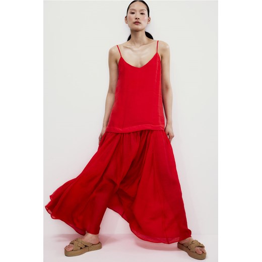 H & M - Długa sukienka na ramiączkach - Czerwony H & M XL H&M