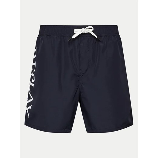 Replay Szorty kąpielowe LM1119.000.82972 Niebieski Regular Fit Replay S MODIVO promocyjna cena