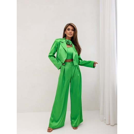 Lisa Mayo spodnie damskie zielone 