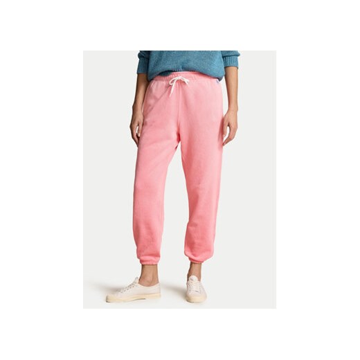 Polo Ralph Lauren Spodnie dresowe 211935585002 Różowy Regular Fit ze sklepu MODIVO w kategorii Spodnie damskie - zdjęcie 171987105