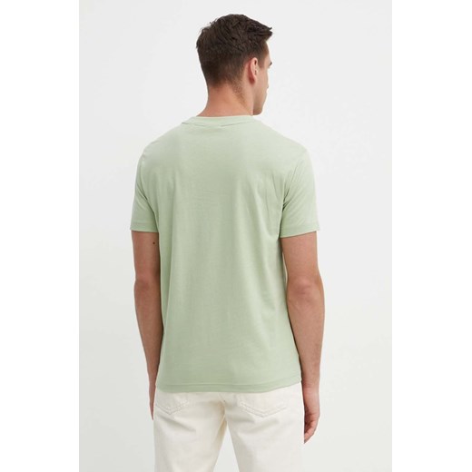 Gant t-shirt bawełniany kolor zielony z aplikacją Gant L ANSWEAR.com