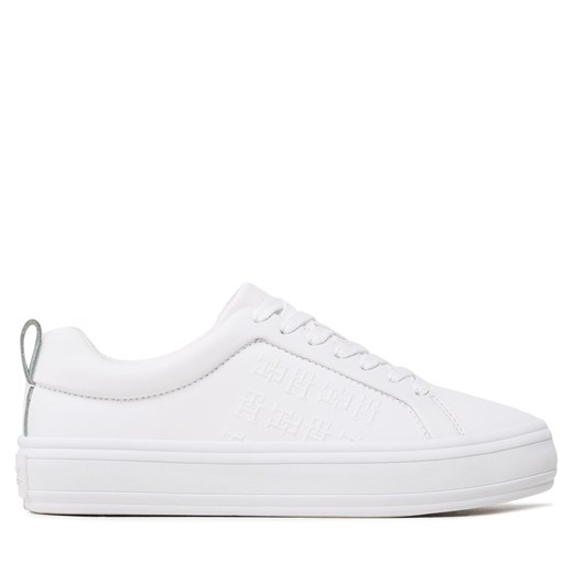 Sneakersy Tommy Hilfiger Embossed Vulc FW0FW07376 White YBS Tommy Hilfiger 38 eobuwie.pl okazyjna cena