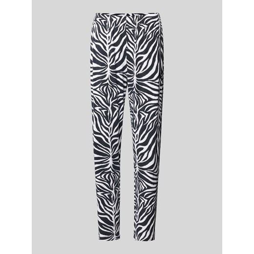 Spodnie materiałowe o kroju regular fit ze zwierzęcym nadrukiem model ‘MAKENA’ ze sklepu Peek&Cloppenburg  w kategorii Spodnie damskie - zdjęcie 171989428
