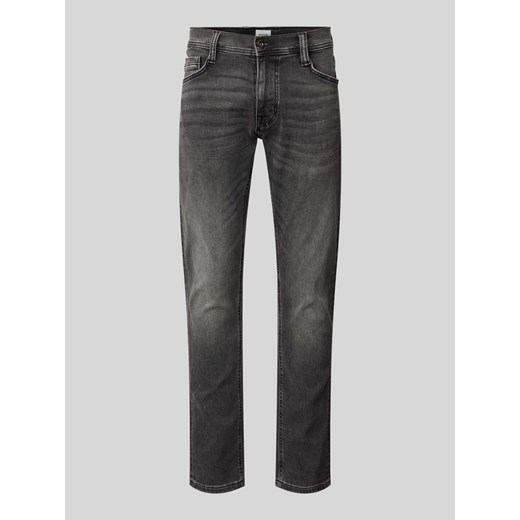 Jeansy o kroju slim fit z detalami z logo ze sklepu Peek&Cloppenburg  w kategorii Jeansy męskie - zdjęcie 171989588