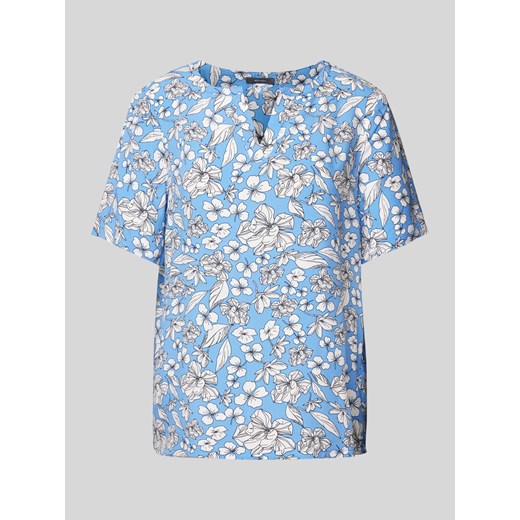 Bluzka z kwiatowym wzorem i dekoltem w serek ze sklepu Peek&Cloppenburg  w kategorii Bluzki damskie - zdjęcie 171989795