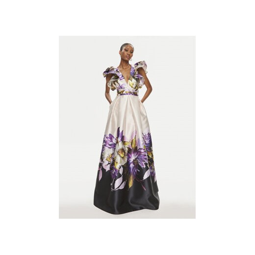 Babylon Sukienka wieczorowa S00855 Beżowy Regular Fit ze sklepu MODIVO w kategorii Sukienki - zdjęcie 171991175