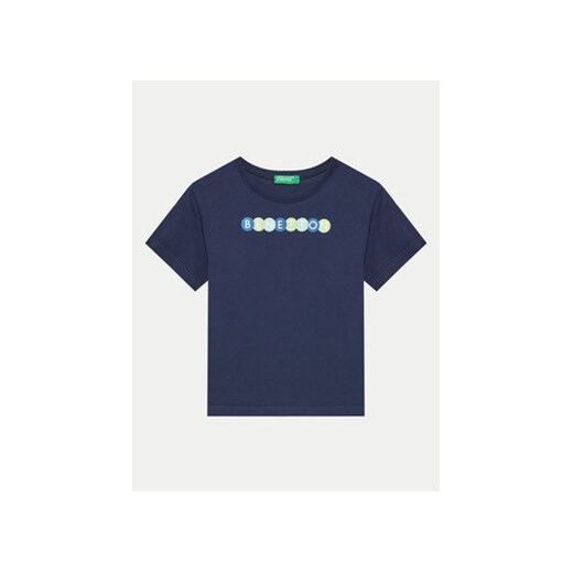 United Colors Of Benetton T-Shirt 3I1XG10EH Granatowy Regular Fit ze sklepu MODIVO w kategorii T-shirty chłopięce - zdjęcie 171991247