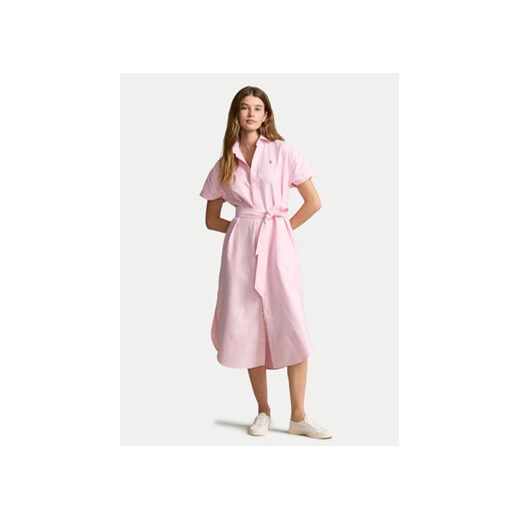 Polo Ralph Lauren Sukienka koszulowa 211935153003 Różowy Regular Fit ze sklepu MODIVO w kategorii Sukienki - zdjęcie 171991266
