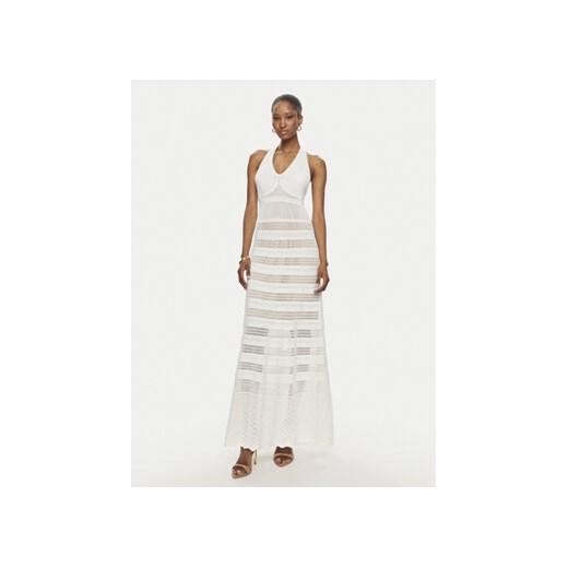 TWINSET Sukienka dzianinowa 241TT3112 Biały Slim Fit ze sklepu MODIVO w kategorii Sukienki - zdjęcie 171991315