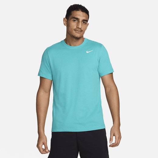 T-shirt męski Nike turkusowy z krótkimi rękawami 