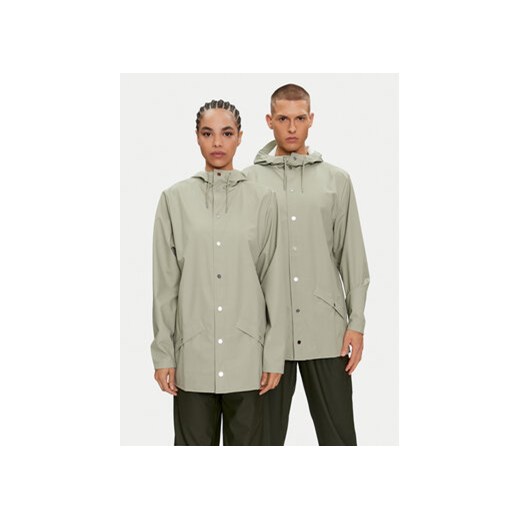 Rains Kurtka przeciwdeszczowa Jacket W3 12010 Zielony Regular Fit ze sklepu MODIVO w kategorii Kurtki damskie - zdjęcie 171992538