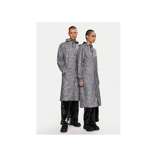 Rains Kurtka przeciwdeszczowa Longer Jacket W3 18360 Szary Regular Fit ze sklepu MODIVO w kategorii Kurtki damskie - zdjęcie 171992649