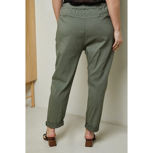 Curvy Lady Spodnie w kolorze khaki Curvy Lady 44/46 wyprzedaż Limango Polska