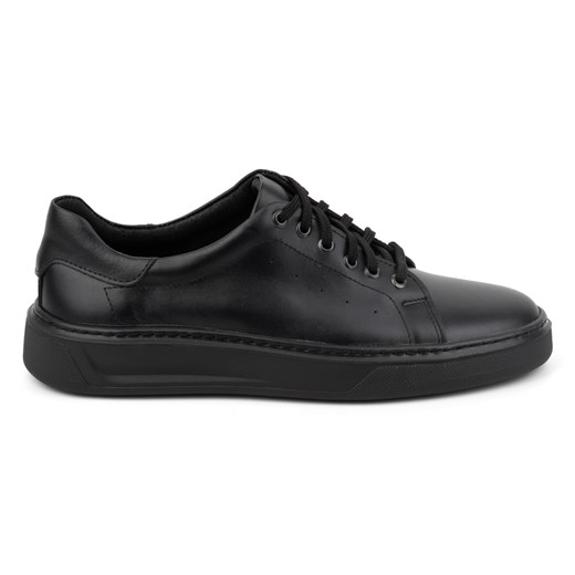 Buty męskie skórzane sznurowane 930K czarne ze sklepu butyolivier w kategorii Trampki męskie - zdjęcie 171998028