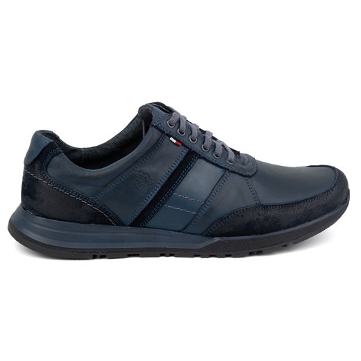 Buty męskie skórzane sznurowane SPORT STYLE 310GT niebieskie ze sklepu butyolivier w kategorii Półbuty męskie - zdjęcie 171998225